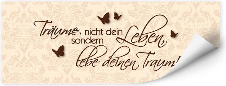 Produktbild Trenddeko Träume nicht dein Leben... Braun (120 x 50 cm, 100 x 40 cm)