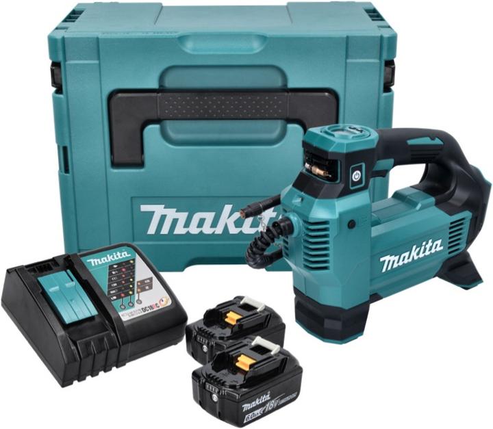Produktbild Makita DMP 181 RGJ Akku Kompressor 18 V 11,1 bar + 2x Akku 6,0 Ah + Ladegerät + Makpac (11.10 Bar)