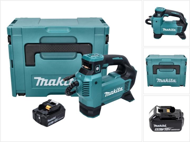 Produktbild Makita DMP 181 G1J Akku Kompressor 18 V 11,1 bar + 1x Akku 6,0 Ah + Makpac - ohne Ladegerät (11.10 Bar)