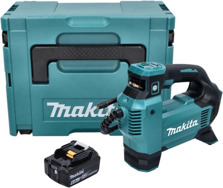 Produktbild Makita DMP 181 G1J Akku Kompressor 18 V 11,1 bar + 1x Akku 6,0 Ah + Makpac - ohne Ladegerät (11.10 Bar)