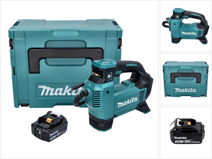 Produktbild Makita DMP 181 F1J Akku Kompressor 18 V 11,1 bar + 1x Akku 3,0 Ah + Makpac - ohne Ladegerät (11.10 Bar)