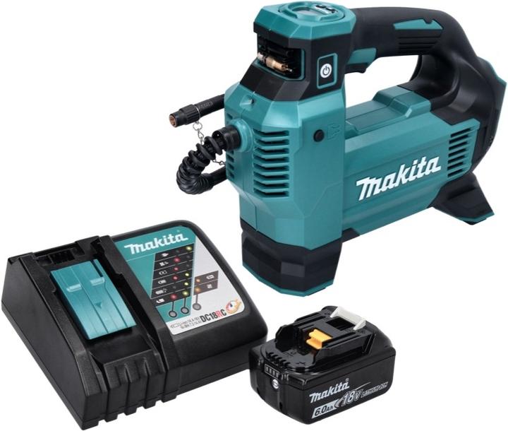 Immagine prodotto Makita DMP 181 RG1 Compressore a batteria 18 V 11,1 bar + 1x batteria 6,0 Ah + caricabatterie (11.10 bar)