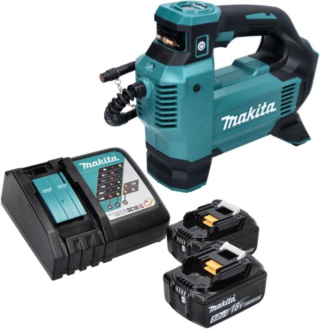 Produktbild Makita DMP 181 RT Akku Kompressor 18 V 11,1 bar + 2x Akku 5,0 Ah + Ladegerät (11.10 Bar)