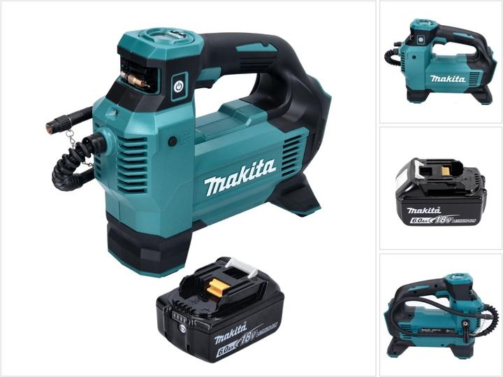 Actual product image Makita DMP 181 G1 Battery compressor 18 V 11.1 bar + 1x battery 6.0 Ah - without charger (11.10 bar)