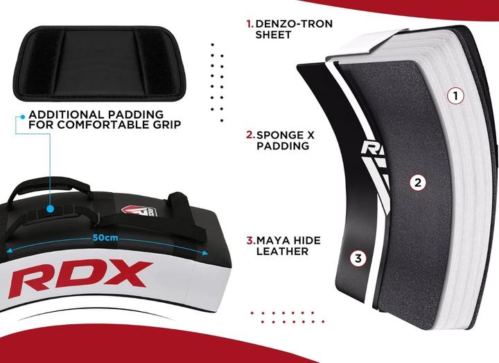 Image du produit Rdx Arm Pad Gel Kick Shield White/Black Heavy (Taille unique)
