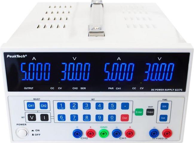 Immagine prodotto Peaktech Alimentatore da laboratorio 1 Kan....30 VDC 5 A (6015 A)