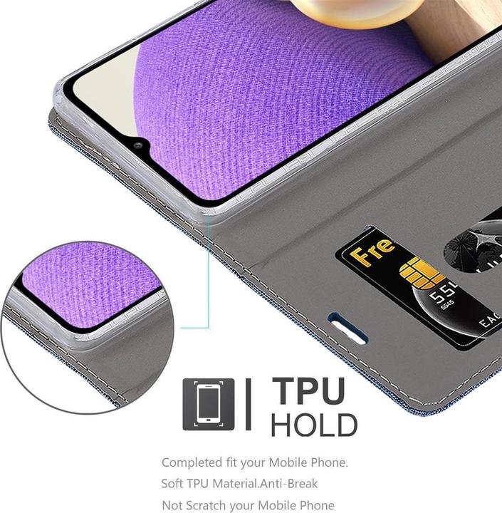 Produktbild Cadorabo Book Jeans Optik Cover (Samsung Galaxy A32)
