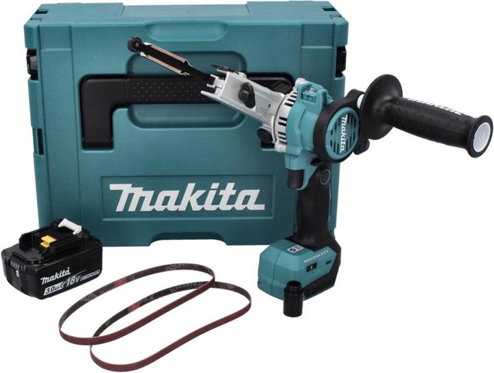 Actual product image Makita DBS 180 F1J Battery band file 18 V 9 x 533 mm Brushless + 1x battery 3,0 Ah + Makpac - without (Belt sanders)