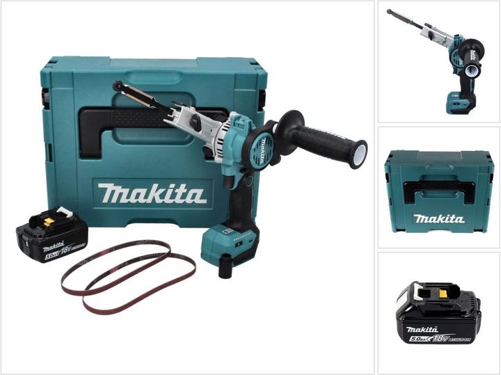 Produktbild Makita DBS 180 T1J Akku Bandfeile 18 V 9 x 533 mm Brushless + 1x Akku 5,0 Ah + Makpac - ohne Ladeger (Bandschleifer)