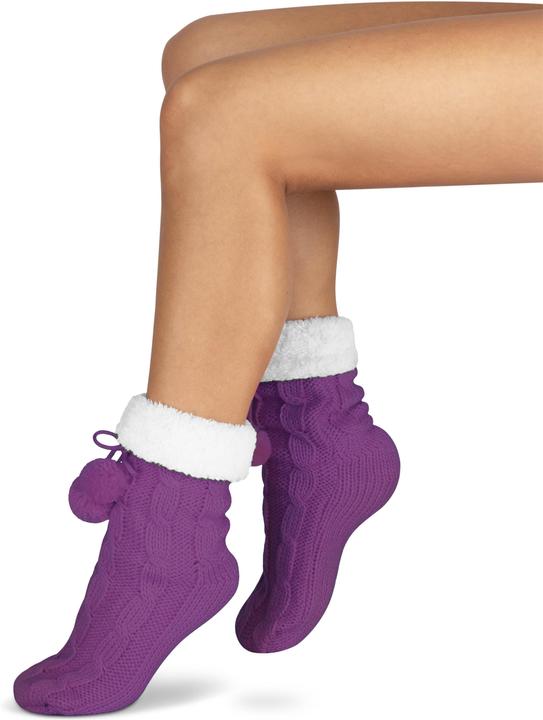 Produktbild Normani Strick-Hausschuhe mit Bommeln und ABS (Einzelpack, 40 - 44)
