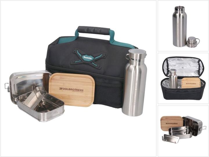Makita Toolbrothers lunch pack with insulated bag + Toolbrothers fan stainless steel lunch box with
