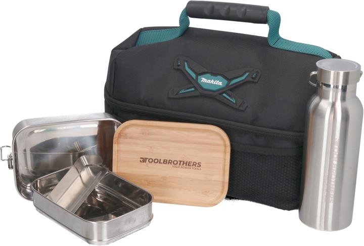 Produktbild Makita Toolbrothers Lunchpaket mit Isoliertasche + Toolbrothers Fan Edelstahl Brotdose mit 2 Etagen