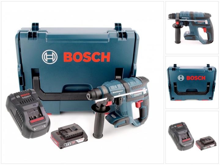 Produktbild Bosch Professional Bosch GBH 18 V-EC Akku Bohrhammer 18V 1,7J SDS-Plus in L-Boxx + 1x 2,0Ah Akku + Ladegerät (Akkubetrieb)