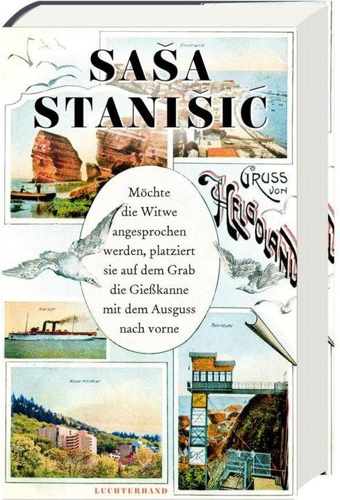 Möchte die Witwe angesprochen werden, platziert sie auf dem Grab die Giesskanne mit dem Ausguss nach (Allemand, Saša Stanišić, 2024)