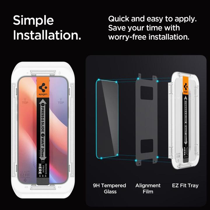 Image du produit Spigen Glas.TR EZ Fit (2 pièce(s), Apple iPhone 16 Pro Max)