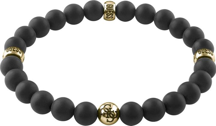 Produktbild Guess 4G Icon MenÂ's Beaded Bracelet JUMB02117JWYGBK (18 cm, Edelstahl)