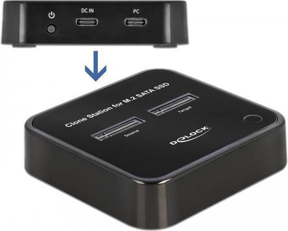 Produktbild Delock M.2 Dockingstation für 2 x M.2 SATA SSD mit Klon Funktion
