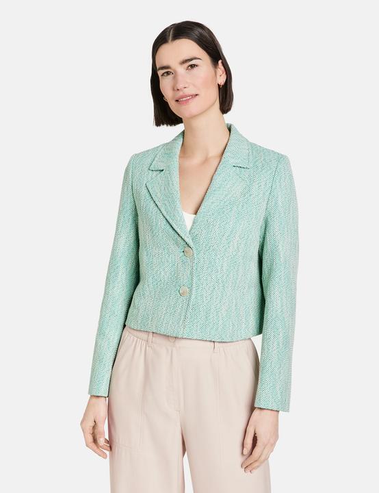 Immagine prodotto Gerry Weber Giacca blazer corta in tessuto strutturato Blazer a maniche lunghe foderato (40)