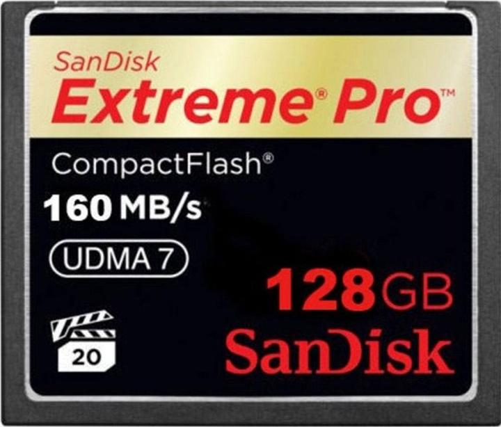 Actual product image SanDisk Extreme Pro Compact Flash (128 GB, CF, UHS-I)