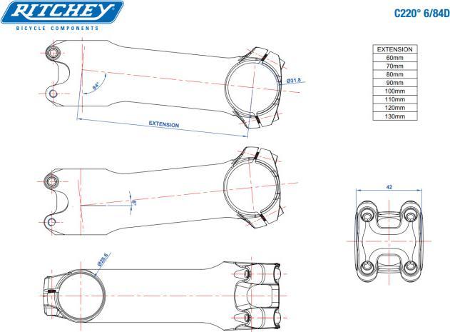 Produktbild Ritchey WCS C220 (80 mm, 31.80 mm)