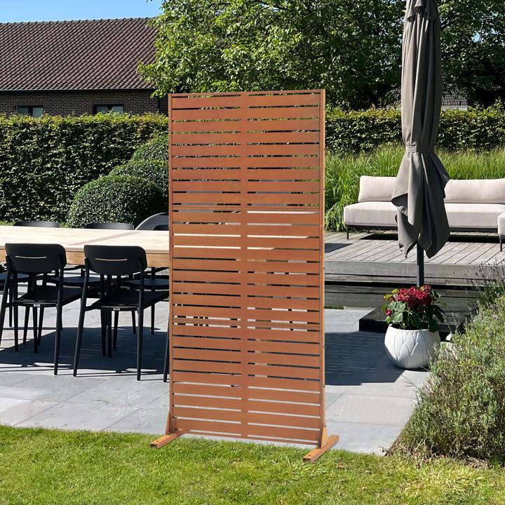 Casa.Pro Trennwand Nodepp Cortenstahl 180x90 cm Edelrost (180 x 90 x 40 cm)