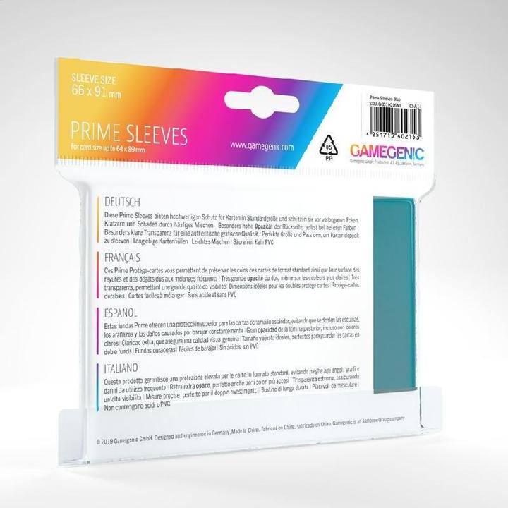 Actual product image Gamegenic GGS10016 - Prime Sleeves, blue (100 Sleeves)