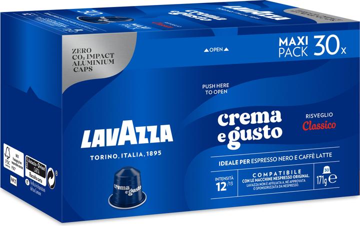 Lavazza Capsules de café Crema e Gusto Classico 30 pièces (30 x Port.)