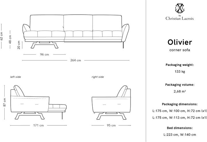 Actual product image CXL by Christian Lacroix Olivier (Corner sofa)