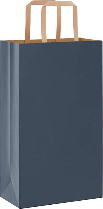 Produktbild VidaXL Kraftpapiertüten 50 Stk. mit Henkel Blau 21x11x36 cm Papiertüte (Geschenktüte, 50 x)