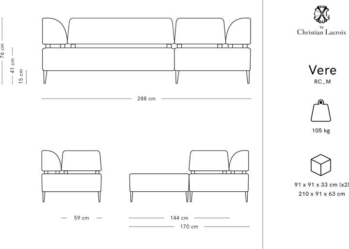 Produktbild CXL by Christian Lacroix Vere (Ecksofa)