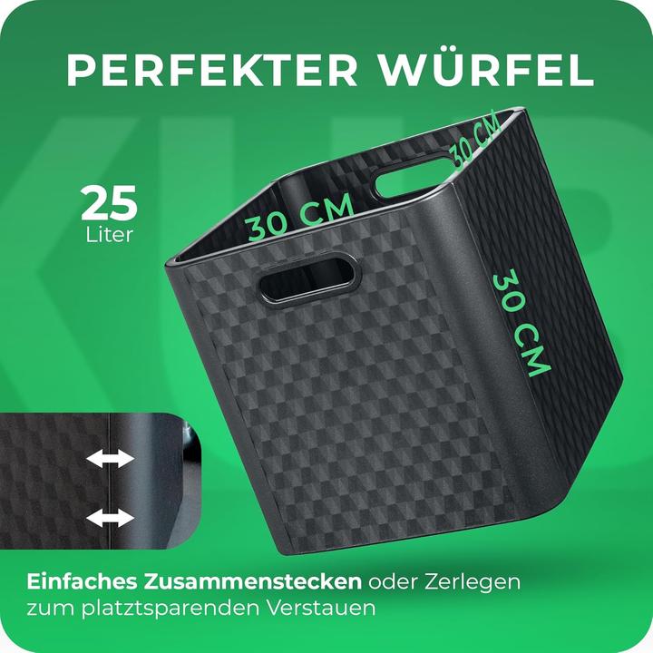 Produktbild Novaliv 12x Box 30x30x30 cm Kunststoff Boxen für Kallax Regal Körbe 30x30 Aufbewahrungsbox als Schra (30 x 30 x 30 cm, 25 l)