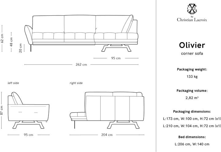Actual product image CXL by Christian Lacroix Olivier (Corner sofa)