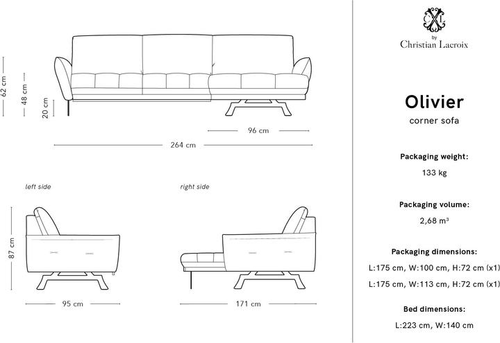 Actual product image CXL by Christian Lacroix Olivier (Corner sofa)