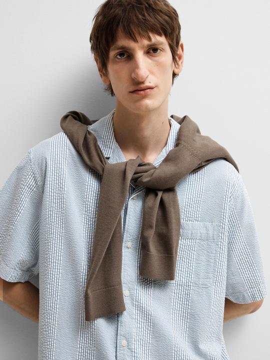 Image du produit Selected Homme Chemise à manches courtes en seersucker (XXL)