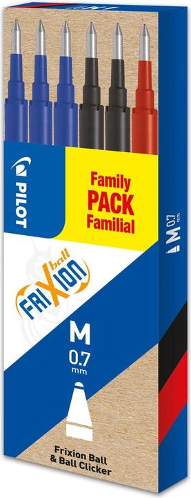 Actual product image Pilot FriXion Refill Set à 6 Standard (Refill, Multicoloured, 0.70 mm)