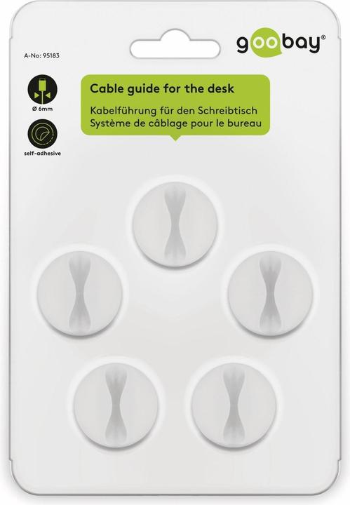 Actual product image Goobay Set of 5 cable guides