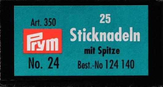 Immagine prodotto Prym Aghi da ricamo con punta n. 24, argento 0,80 x 37 mm, lettera 25 pezzi, acciaio