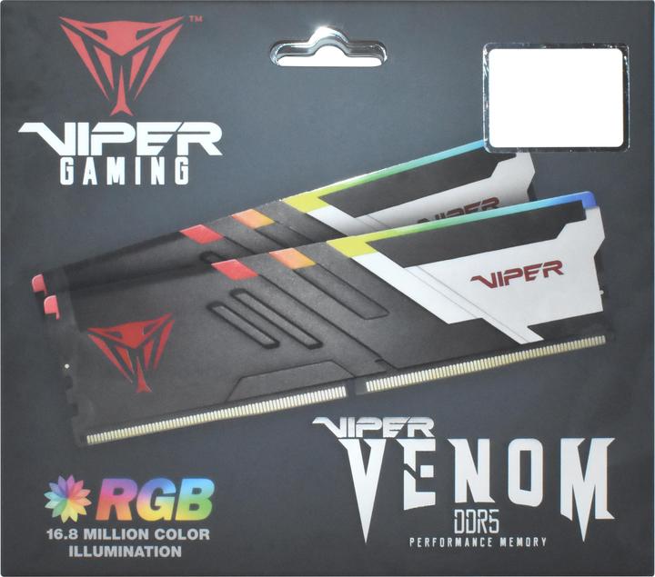 Actual product image Patriot Viper Venom RGB 32GB DDR5 6200-40, PVVR532G620C40K (2 x 16GB, 6200 MHz, DDR5 RAM, DIMM)