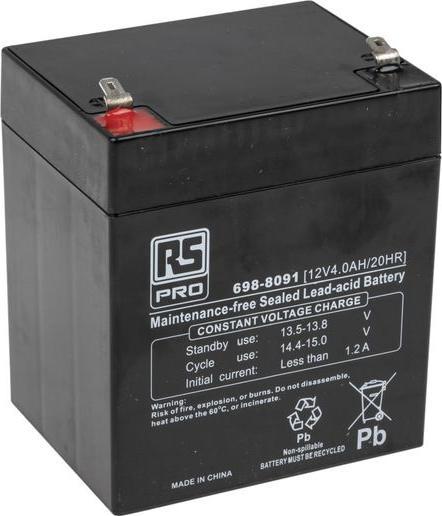 Immagine prodotto Rs Pro Batteria al piombo AGM 12V 4Ah (12 V, 4000 mAh)