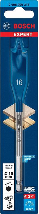 Immagine prodotto Bosch Professional Zubehör Expert SelfCut Speed fresa piatta, 16 x 152 mm (16 mm)