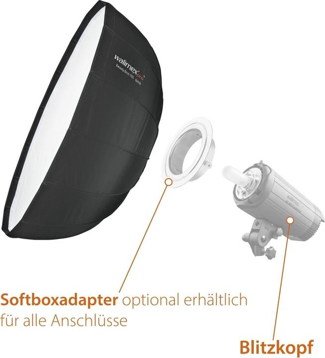 Image du produit Walimex pro Boîte à lumière Pro Studio Line Beauty Dish QA105 pour Profoto (Boîte à lumière, 105 cm)