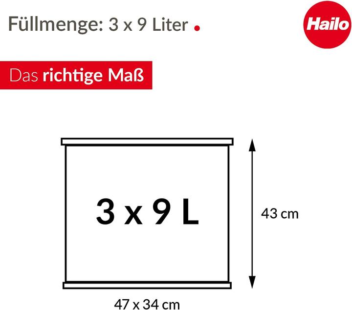 Produktbild Hailo Öko trio Plus (33 l)