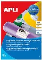 Immagine prodotto Apli Etichette in fogli resistenti alle intemperie, 105 x 148,5 mm, biancoá