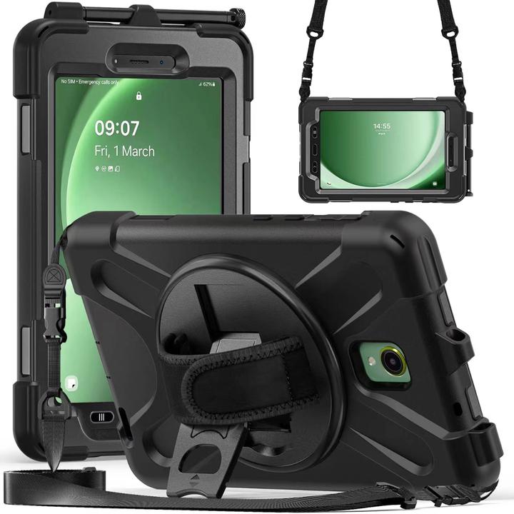 Accezz Full Protective backcover met strap Samsung Galaxy Tab Active 5 - Zwart (Galaxy Tab Active 5)