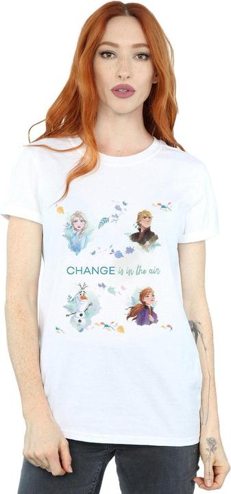 Actual product image Disney Womens/Ladies Frozen 2 Change Is In The Air Cotton Boyfriend T-Shirt (L)