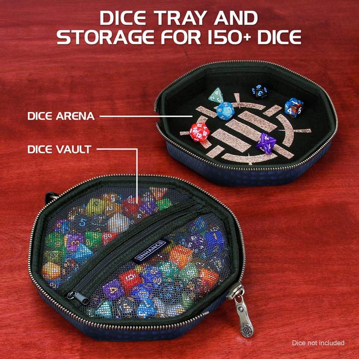Actual product image Geronimo Games ENHANCE Tabletop Collector's Edition Dice Case Blue Dragon Scales