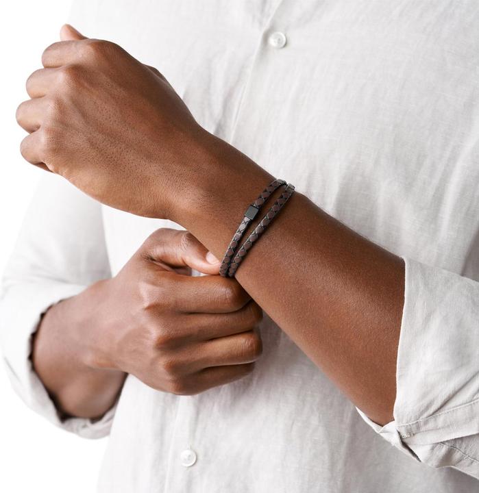 Actual product image Skagen Hulsten Bracelet (18.50 cm, Stainless steel, Leather)