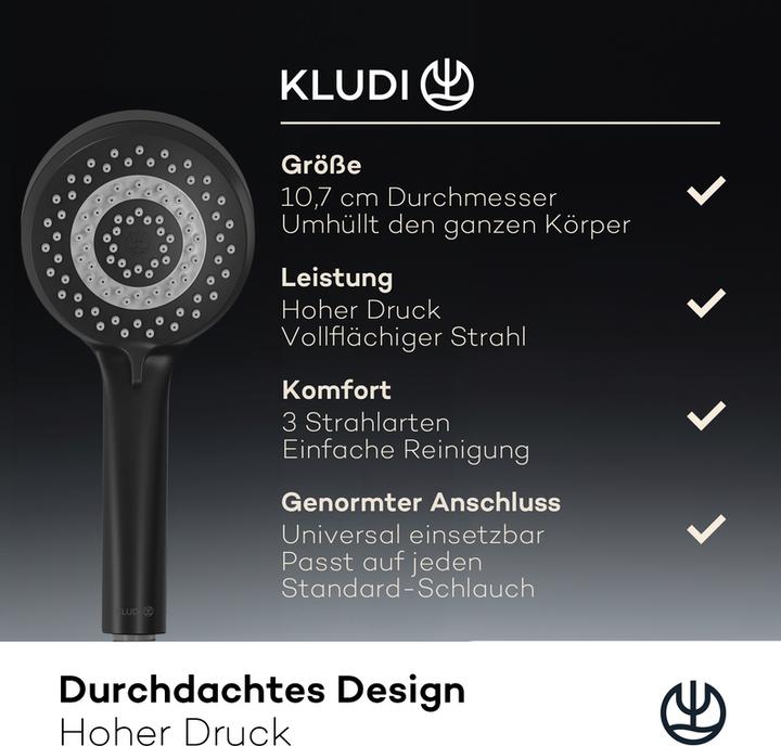 Actual product image Kludi X1 Shower head (3 Beam types, 15 l/min)