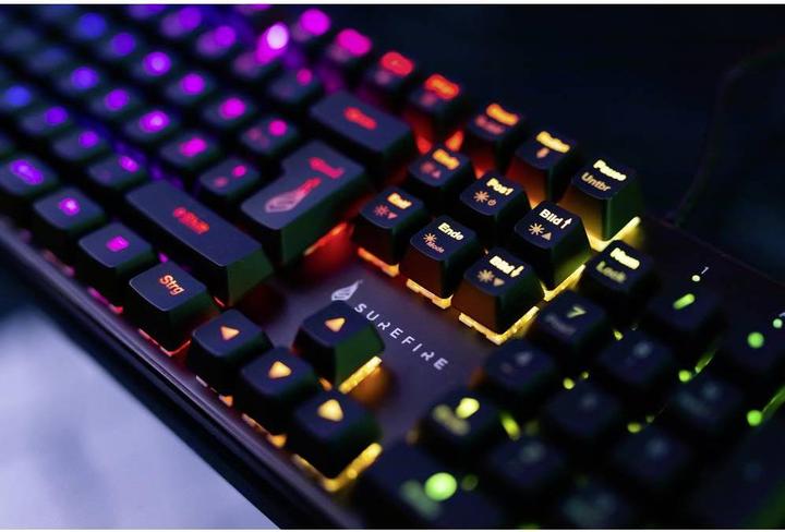 Produktbild SureFire Gaming KingPin M2 Kabelgebunden, USB Gaming-Tastatur Beleuchtet, Multimediatasten US-Engli (US, Kabelgebunden)