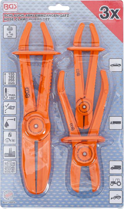 Actual product image BGS Hose clamping pliers set (255 mm)